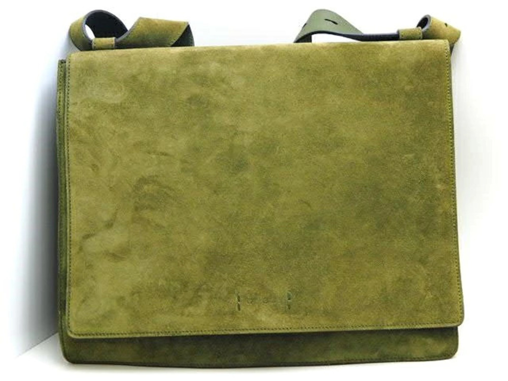 Gucci Shoulder Bag Messenger Suede Khaki Green